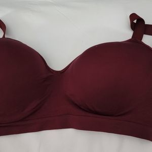 38f, plus size bra, burgundy